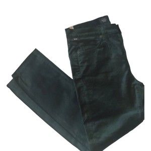 Citizens of Humanity Harlow Ankle High Rise Slim Green Velvet Jeans Size 28